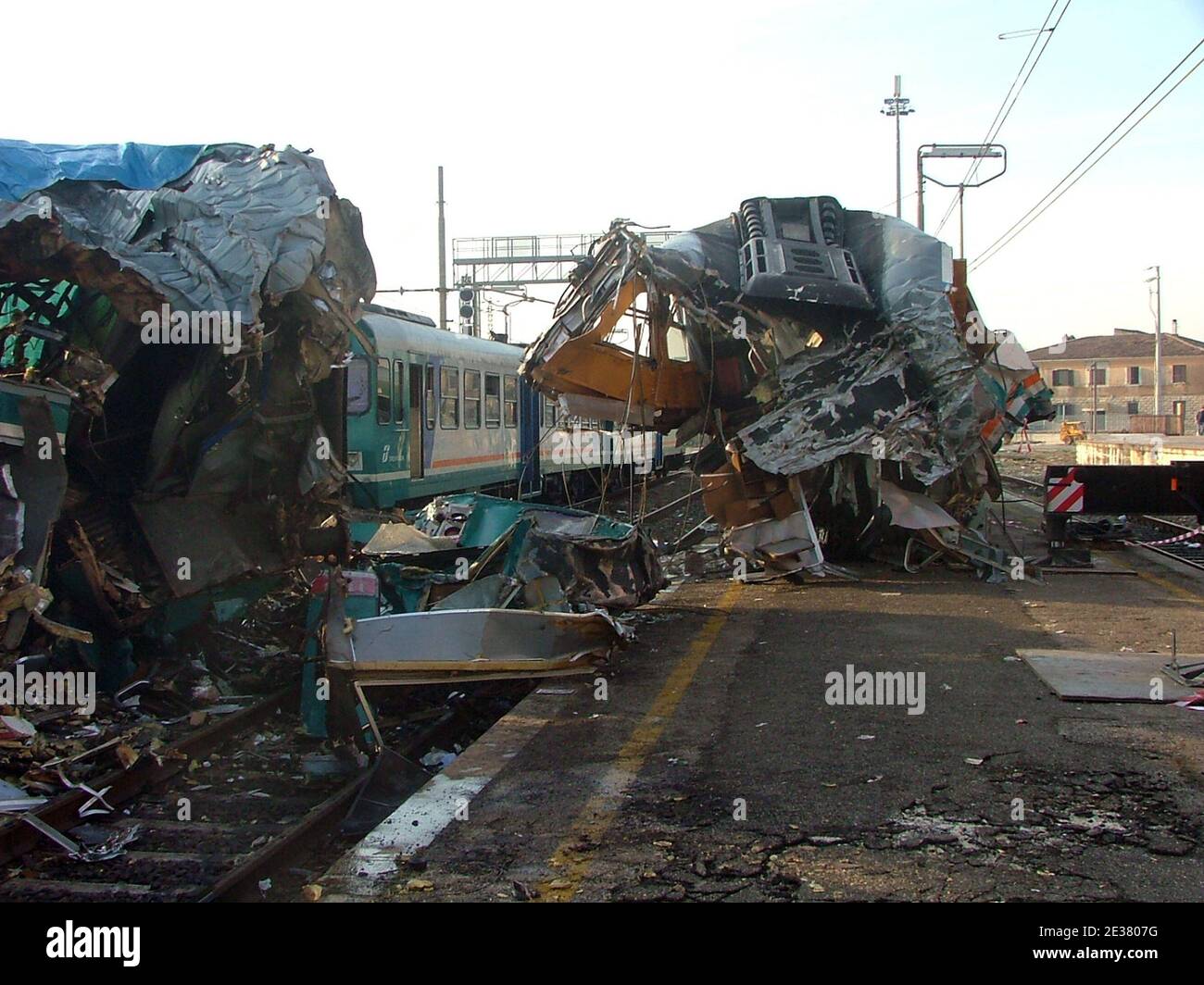 incidente treno roccasecca Stock Photo