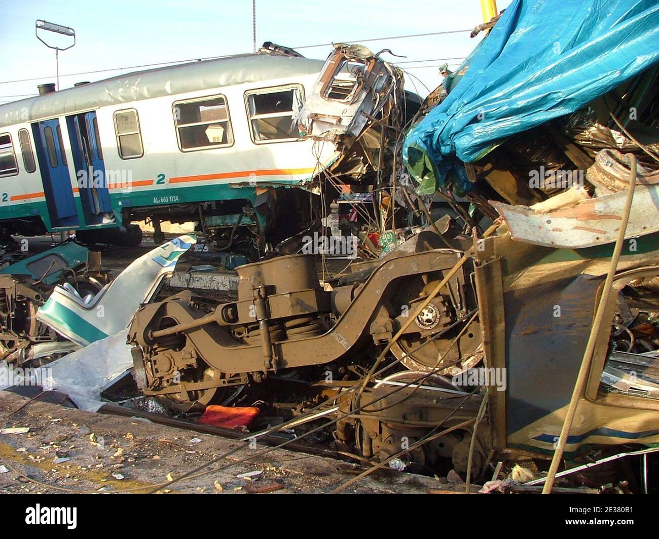 incidente treno roccasecca Stock Photo