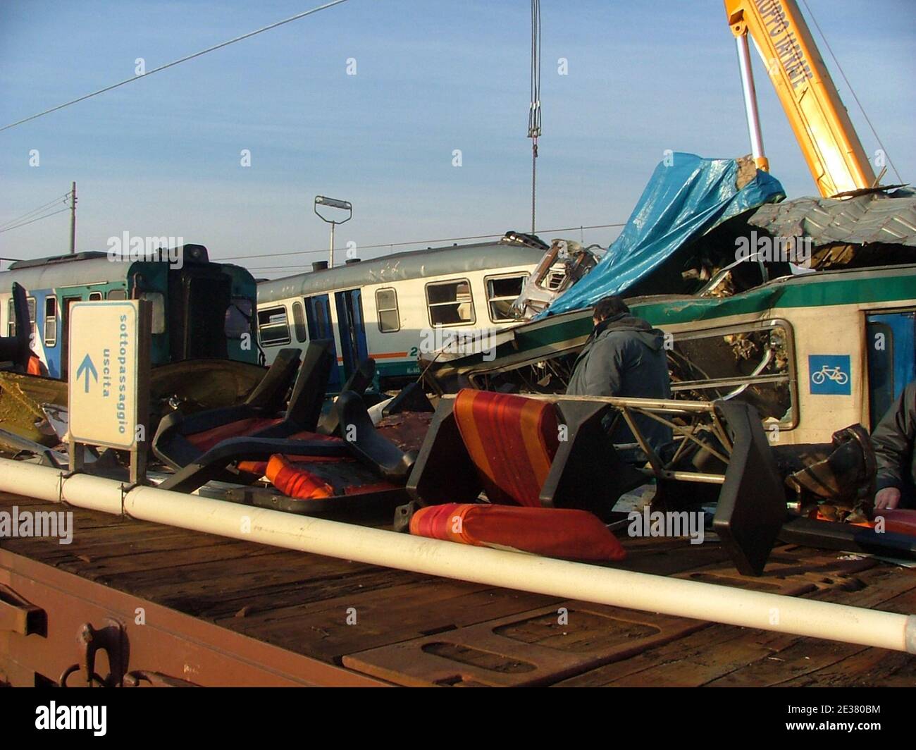incidente treno roccasecca Stock Photo