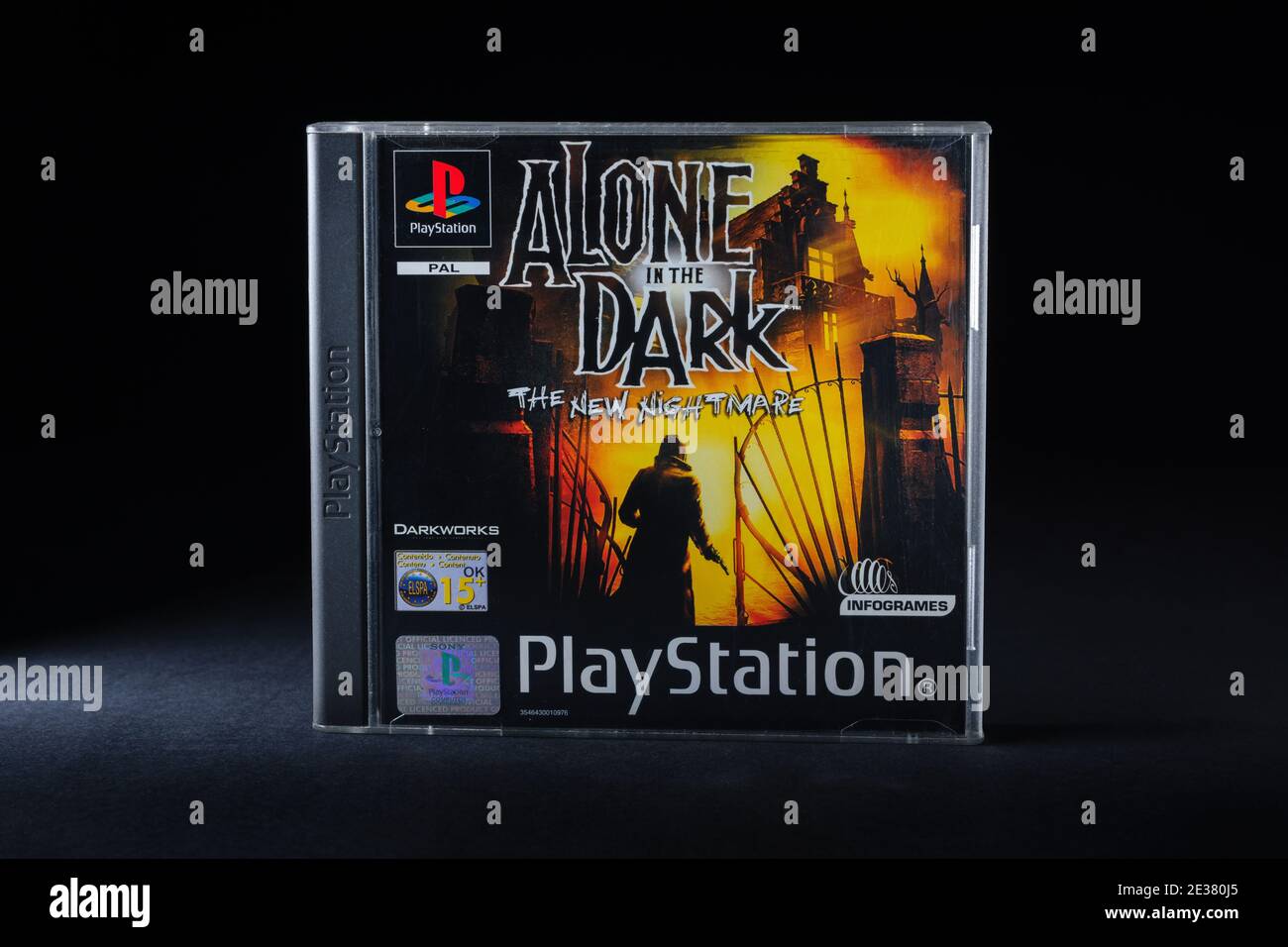 Original Alone in the Dark The New Nightmare Playstation One game developed by Darkworks published in 2001 an action role playing survival horror Stock Photo