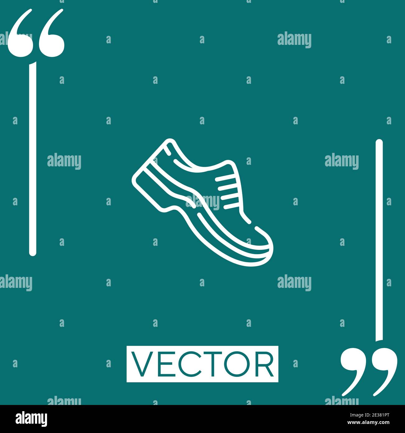 shoe vector icon Linear icon. Editable stroke line Stock Vector Image