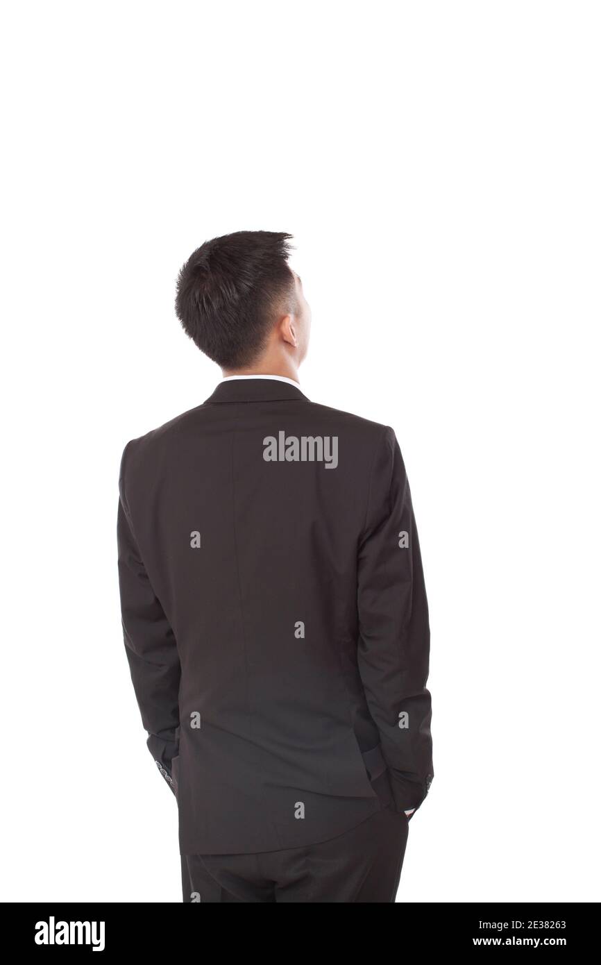 Portrait of businessman standing,rear view high quality photo Stock ...