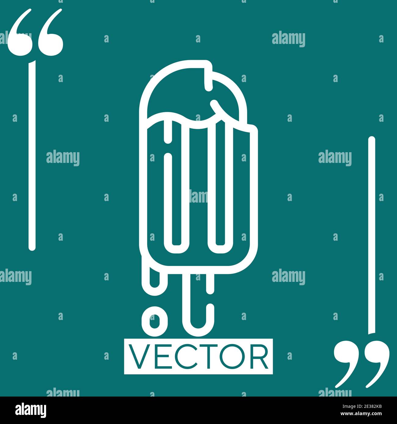 popsicle vector icon Linear icon. Editable stroked line Stock Vector