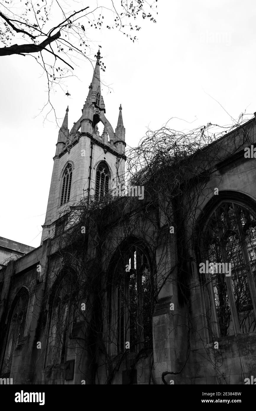 Hidden church in London Stock Photo