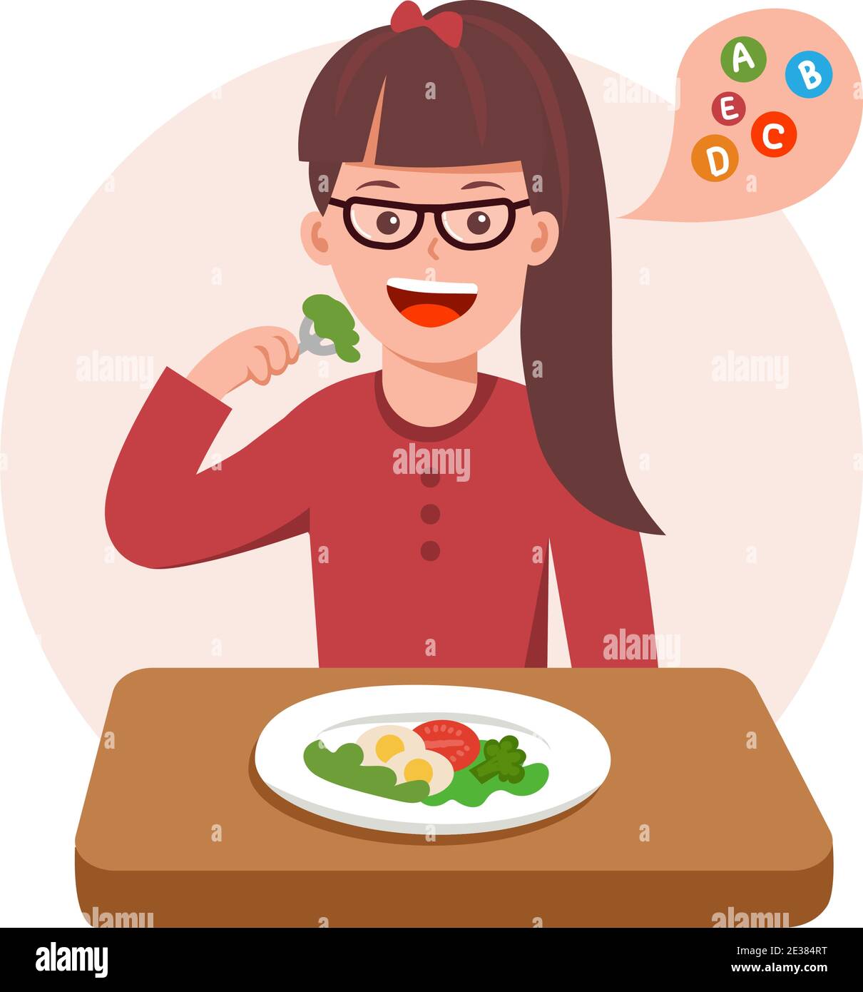 Cute curtoon vector illustration of girl sad with her dinner. Girl on a diet Stock Vector Image & Art - Alamy Cute curtoon vector illustration of girl sad with her dinner. Girl on a diet Stock Vector Image & Art - Alamy