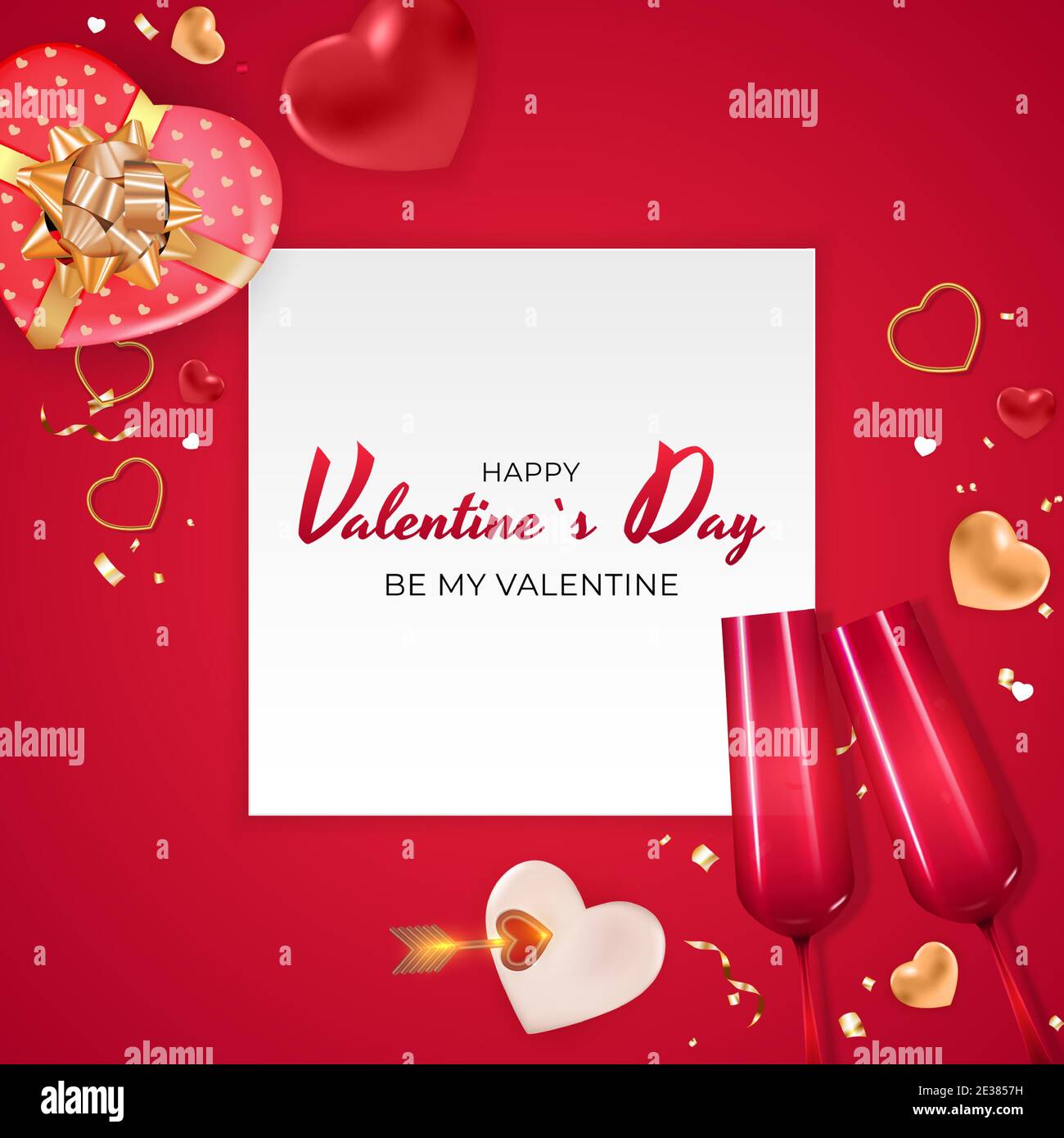 Happy valentines day - elegant graphic design card