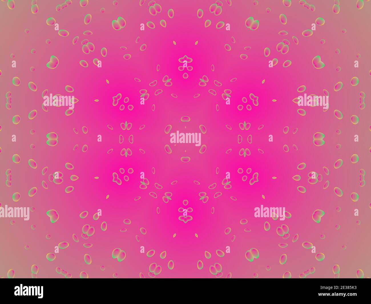 An abstract illustration of seamless oval shapes against a pink ...