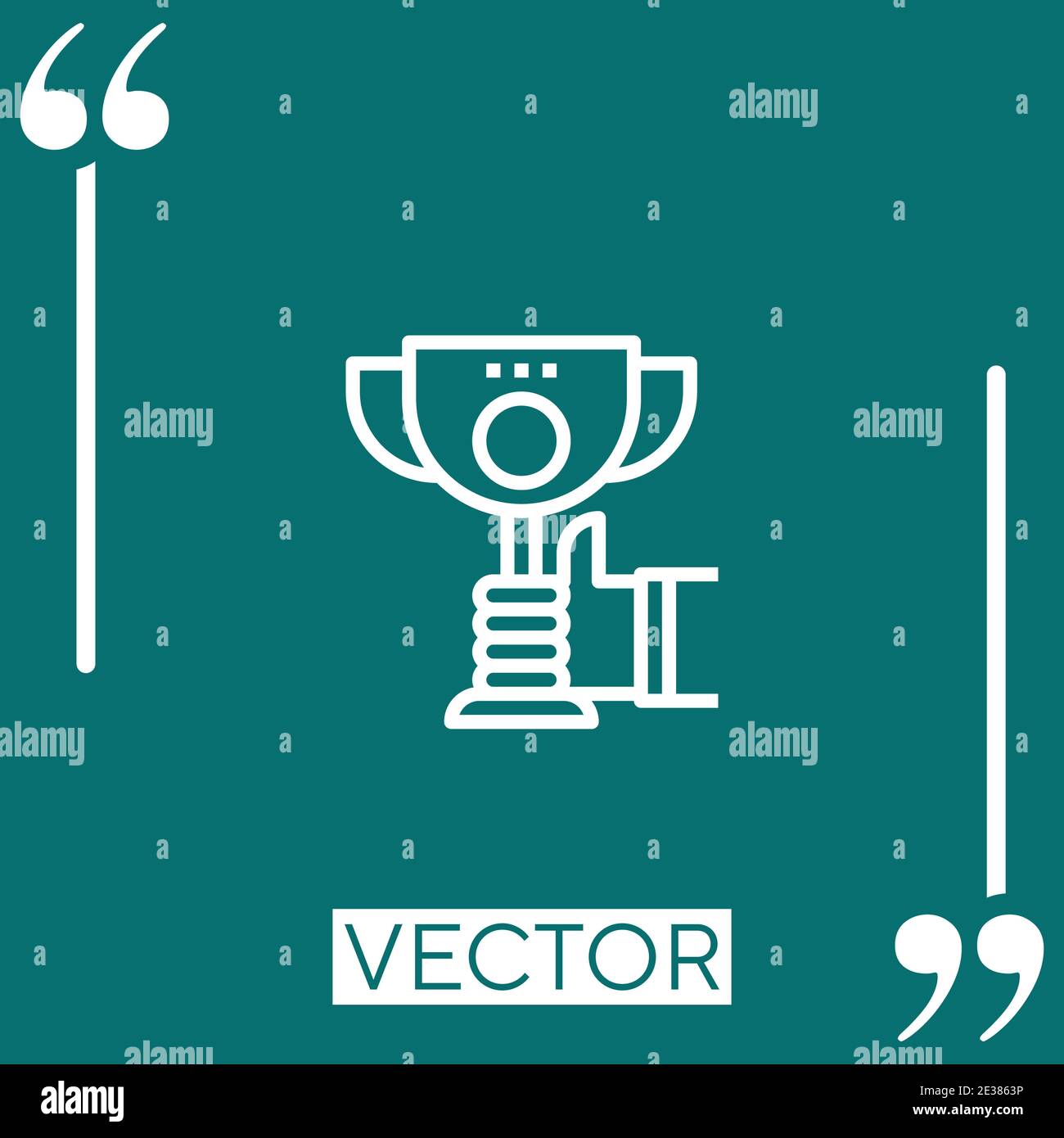 trophy vector icon Linear icon. Editable stroke line Stock Vector