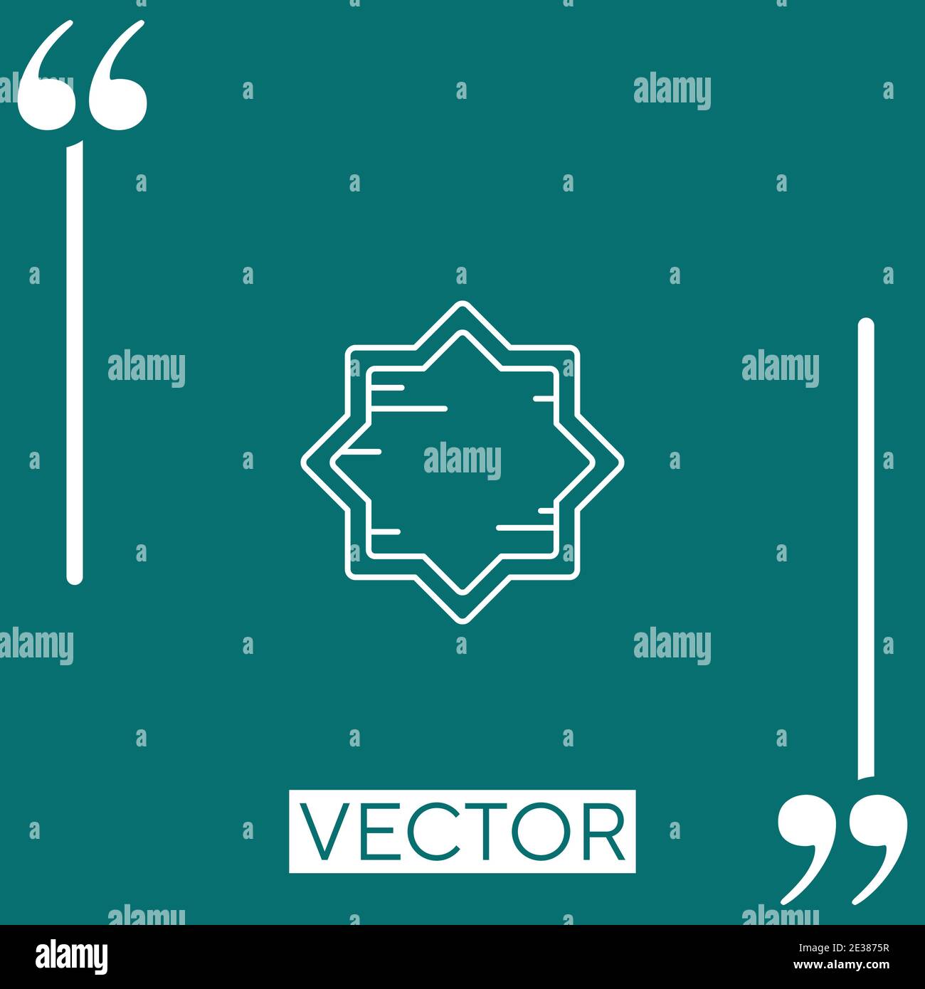 rub el hizb vector icon Linear icon. Editable stroke line Stock Vector