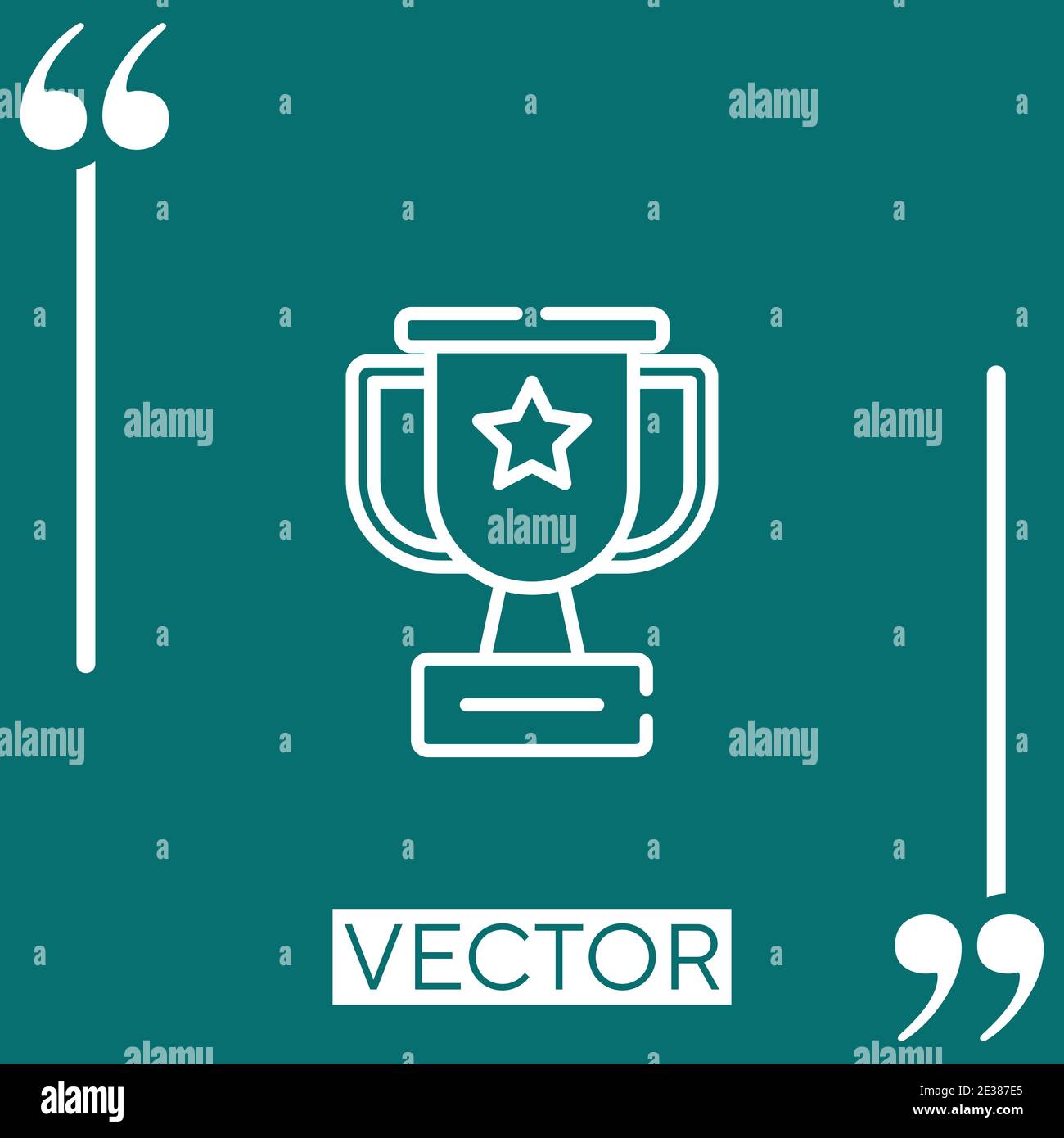 trophy vector icon Linear icon. Editable stroke line Stock Vector
