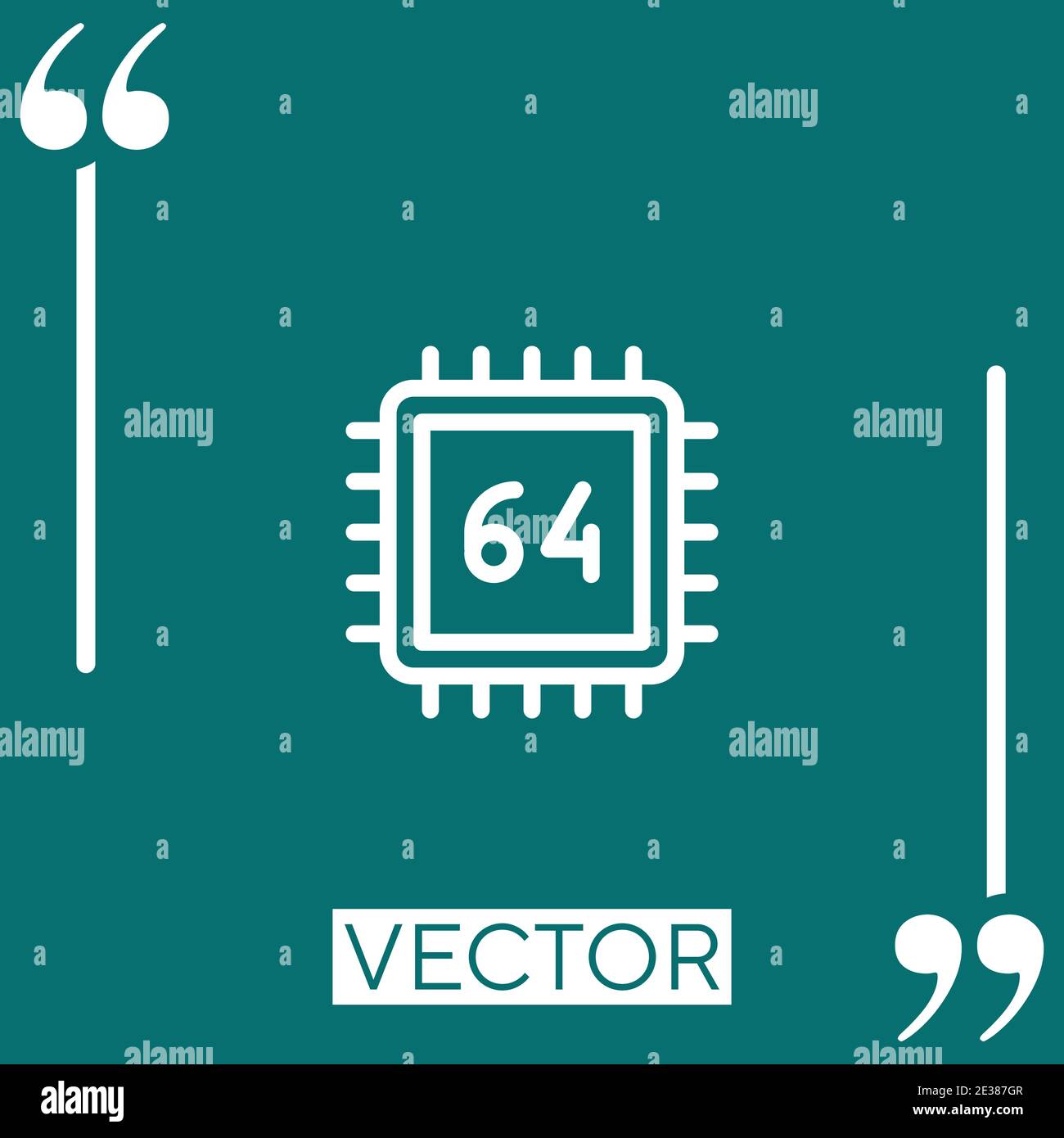 cpu Linear icon. Editable stroke line Stock Vector