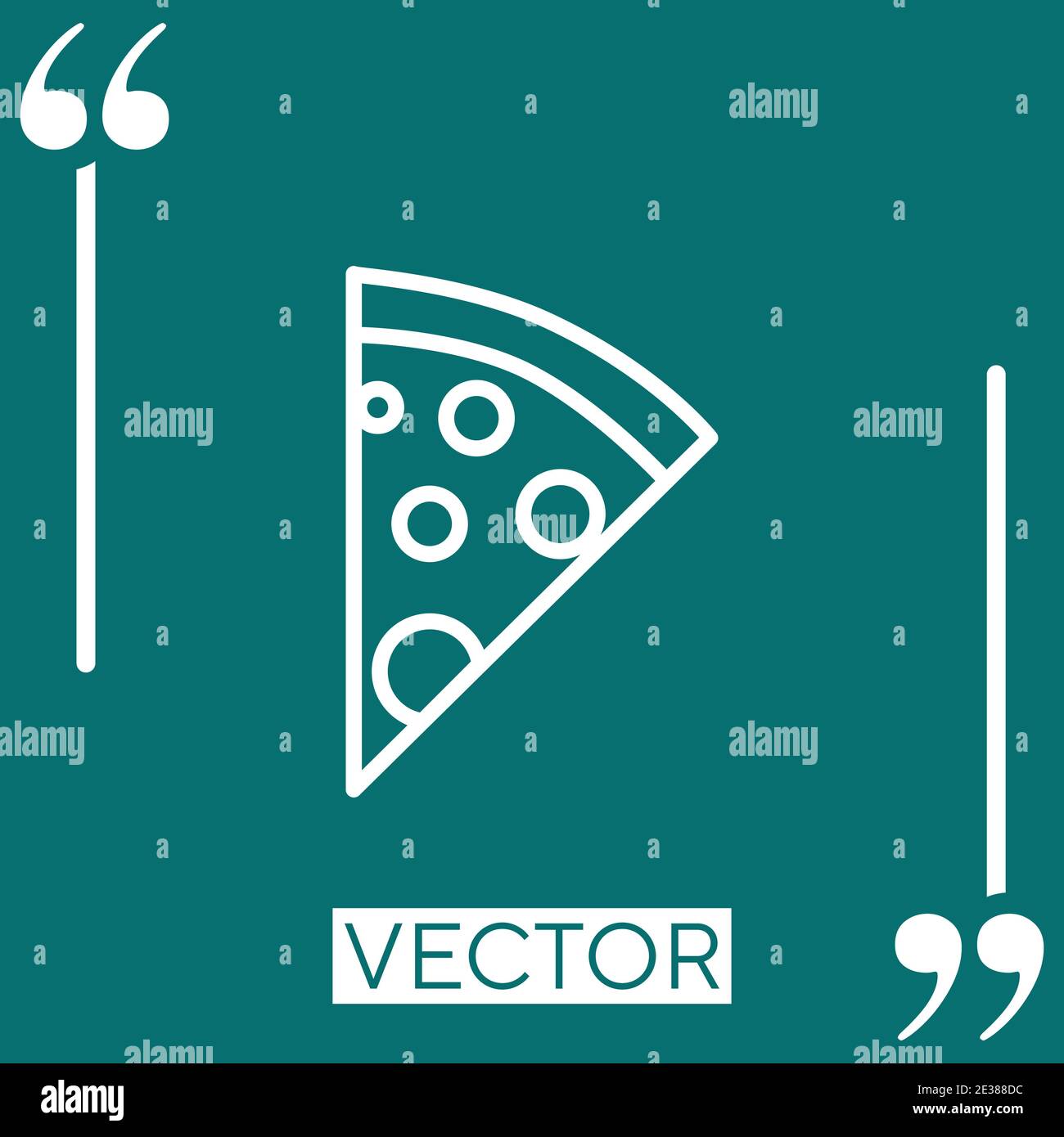 pizza slice Linear icon. Editable stroke line Stock Vector Image & Art ...