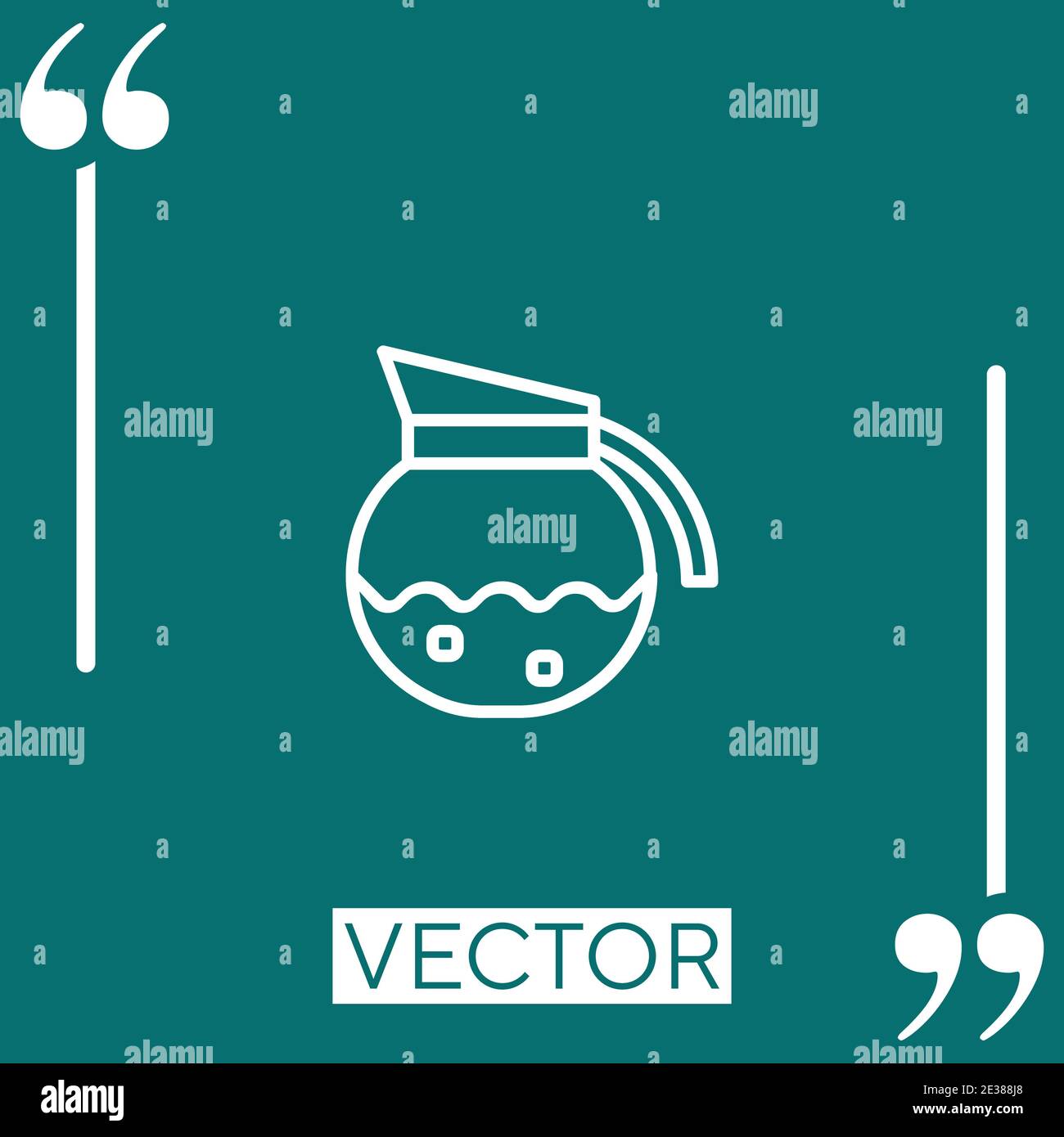 coffee pot Linear icon. Editable stroke line Stock Vector