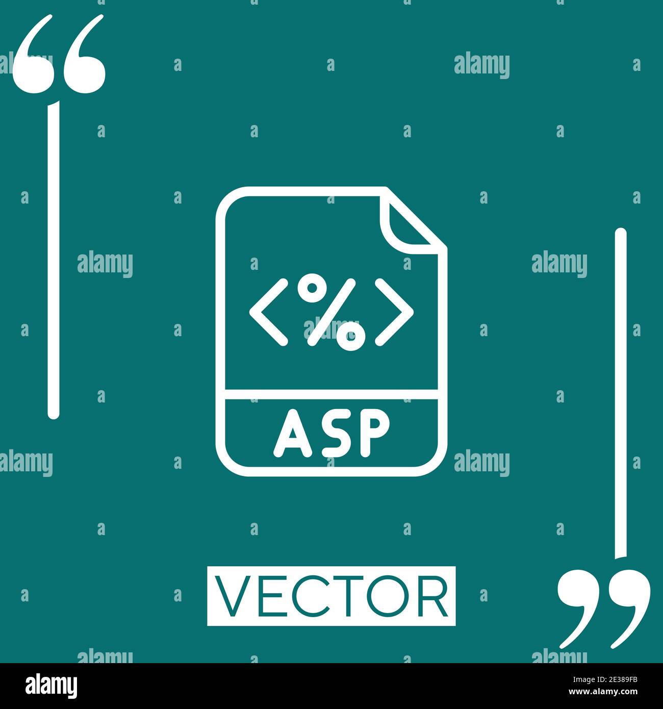 asp vector icon Linear icon. Editable stroke line Stock Vector