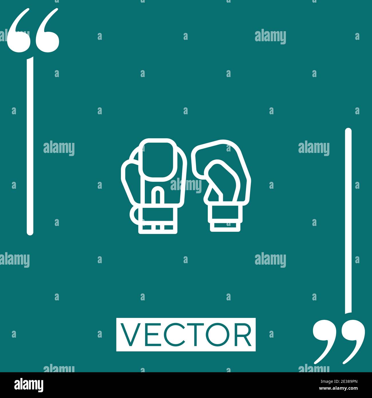 boxing vector icon Linear icon. Editable stroke line Stock Vector