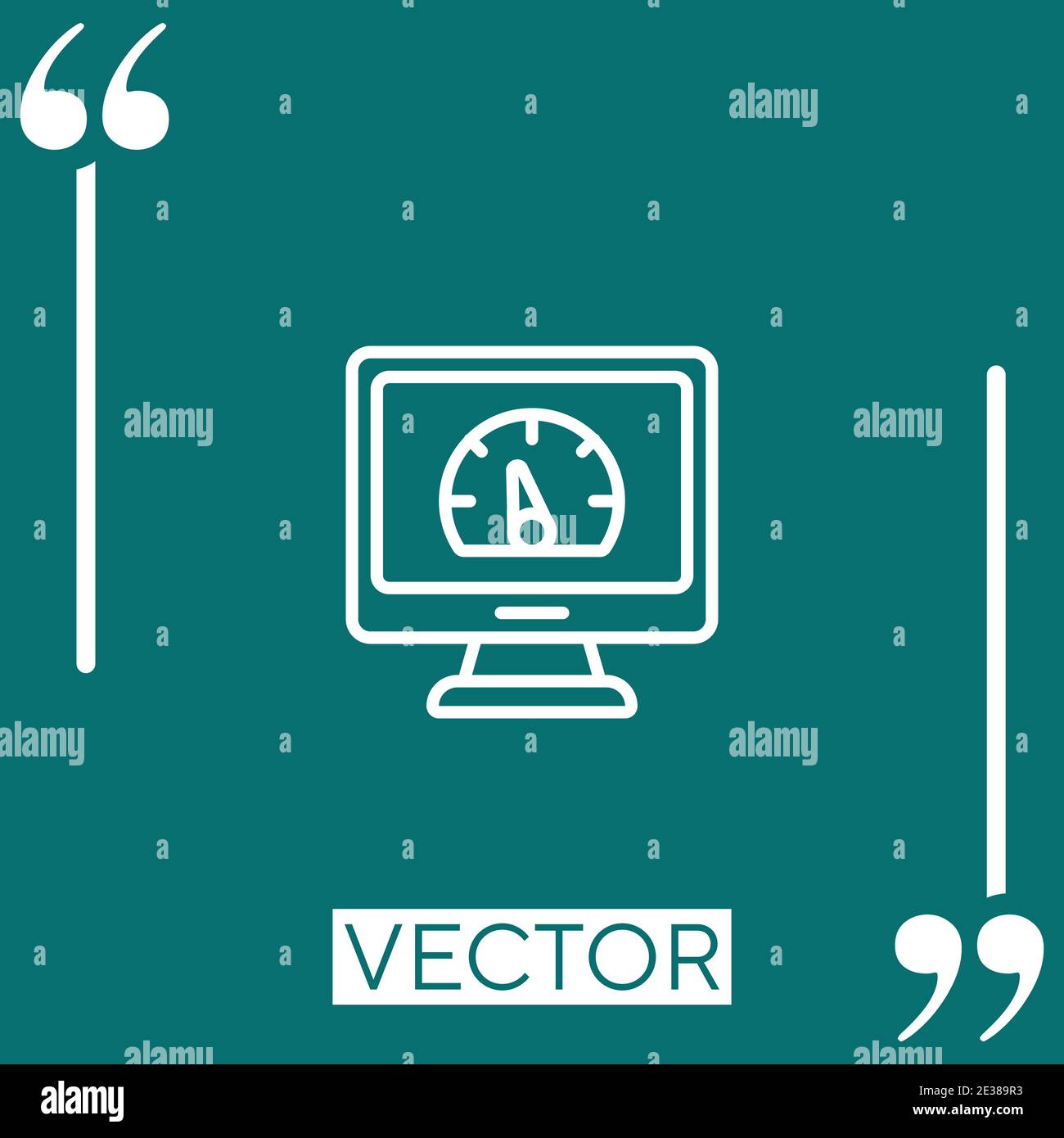 dashboard vector icon Linear icon. Editable stroke line Stock Vector