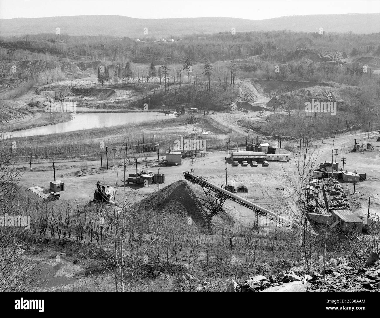 Glen-Nan Coal Company operation at the Forge Slope ended on February 24  1 pm Sunday Last pile of anthracite coal mined at the Forge Slope 1974 is seen here. This is generally considered the end of Deep coal mining in Luzerne County Pennsylvania USA . Stock Photo
