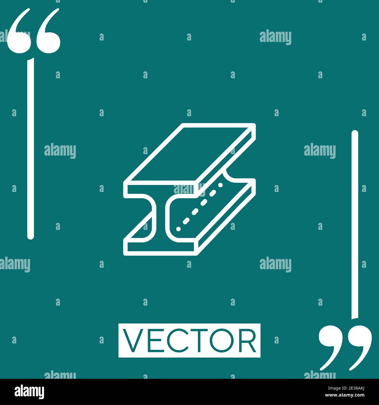 beam vector icon Linear icon. Editable stroke line Stock Vector Image ...