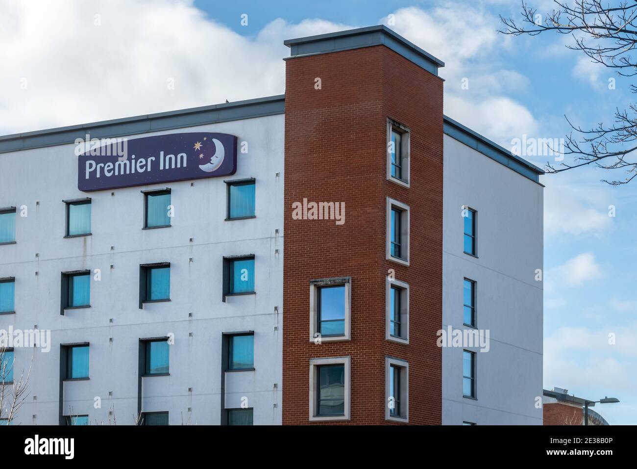 Premier Inn hotel accommodation, UK Stock Photo