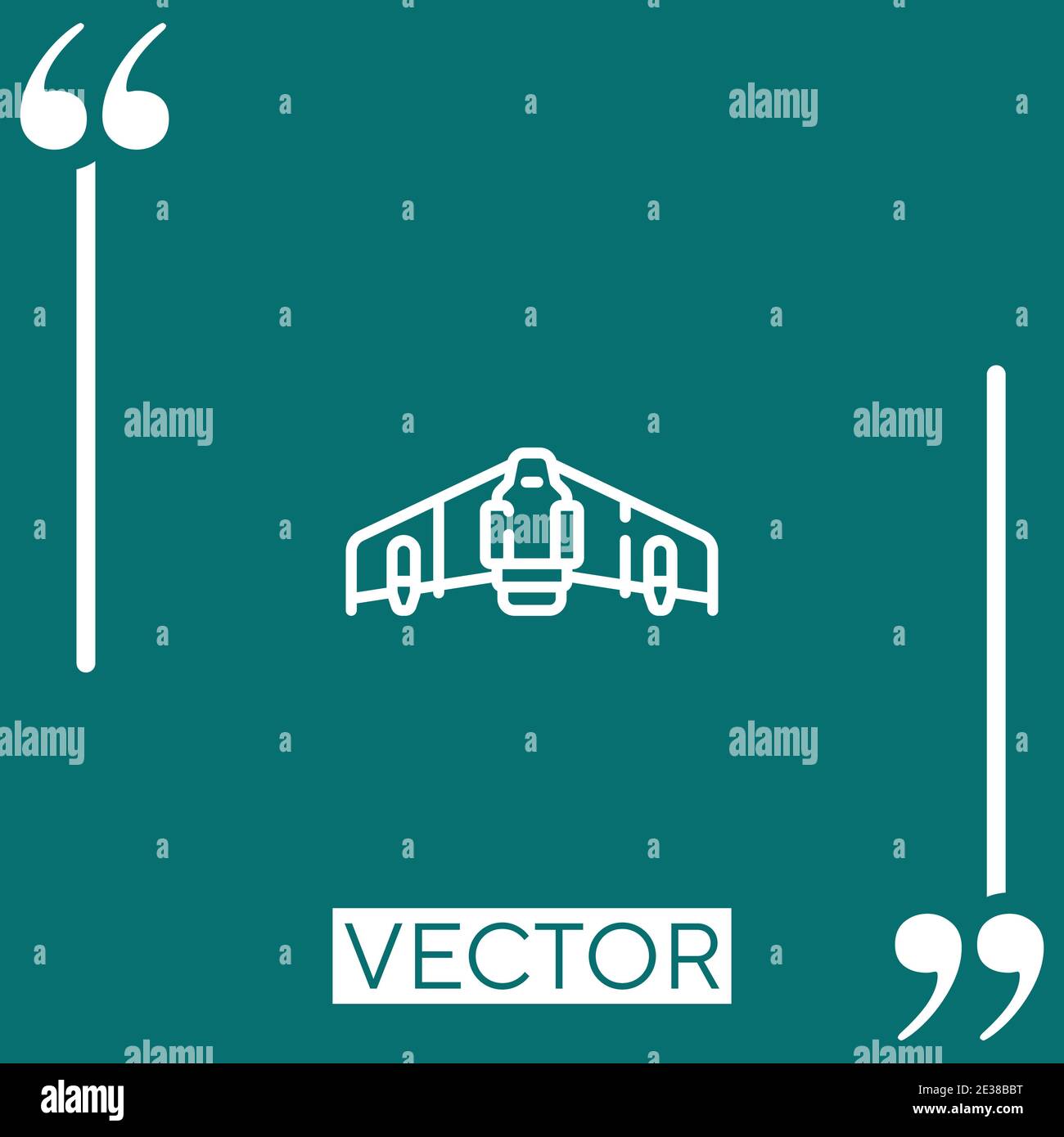 jetpack vector icon Linear icon. Editable stroke line Stock Vector