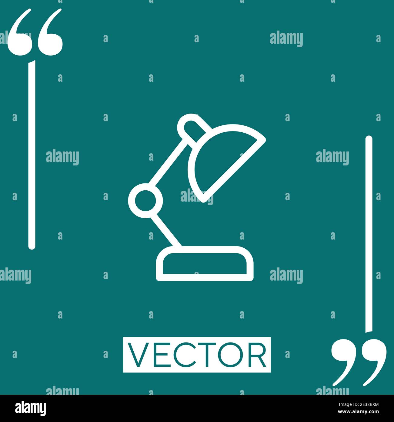 adjustable lamp vector icon Linear icon. Editable stroke line Stock Vector