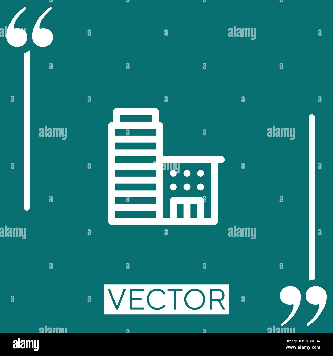 company vector icon Linear icon. Editable stroked line Stock Vector