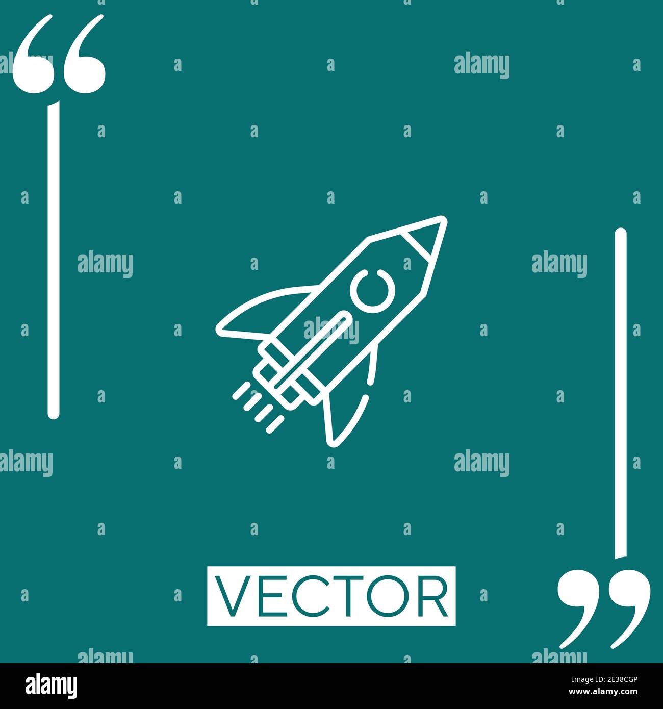 rocket Linear icon. Editable stroke line Stock Vector