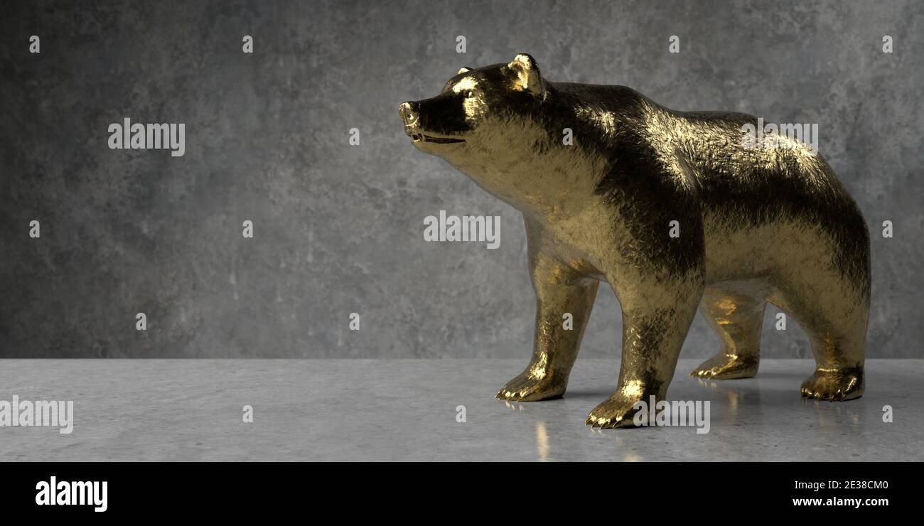 Bear Market Stock Market Exchange, Gold, Investment, Financial Stock Photo