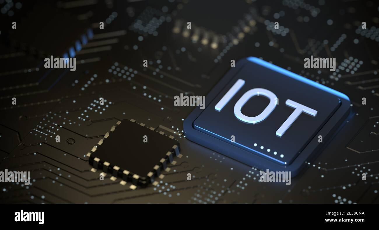 Internet Of Things, Connected Technology, Devices, Smartphone, Remote Control Stock Photo