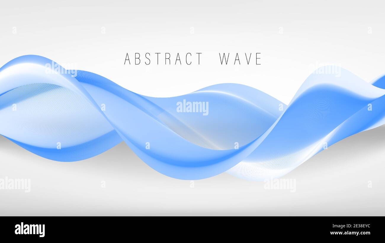 Abstract blue wave vector background Blue wave flow Stock Vector Image ...