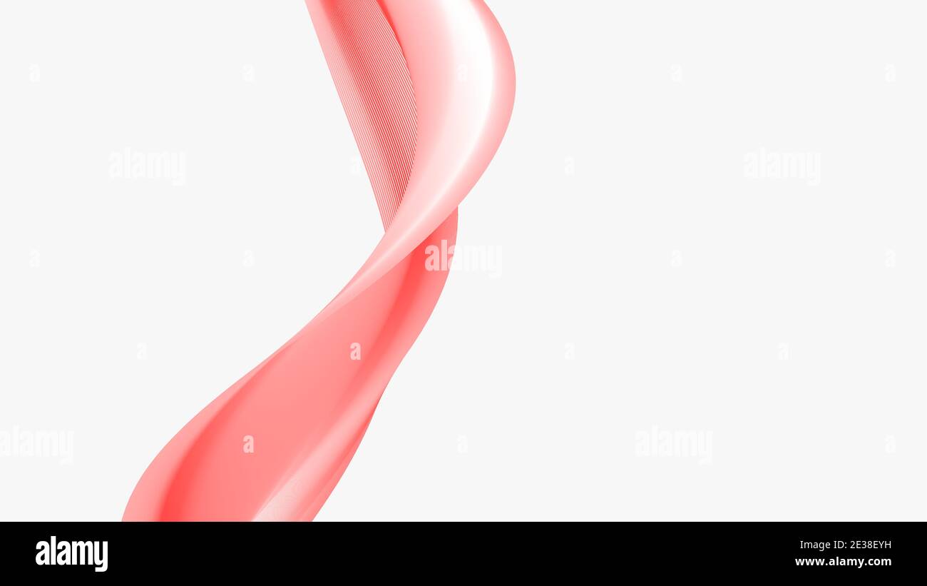Abstract red wave. Smooth elegant dynamic illustration Stock Vector