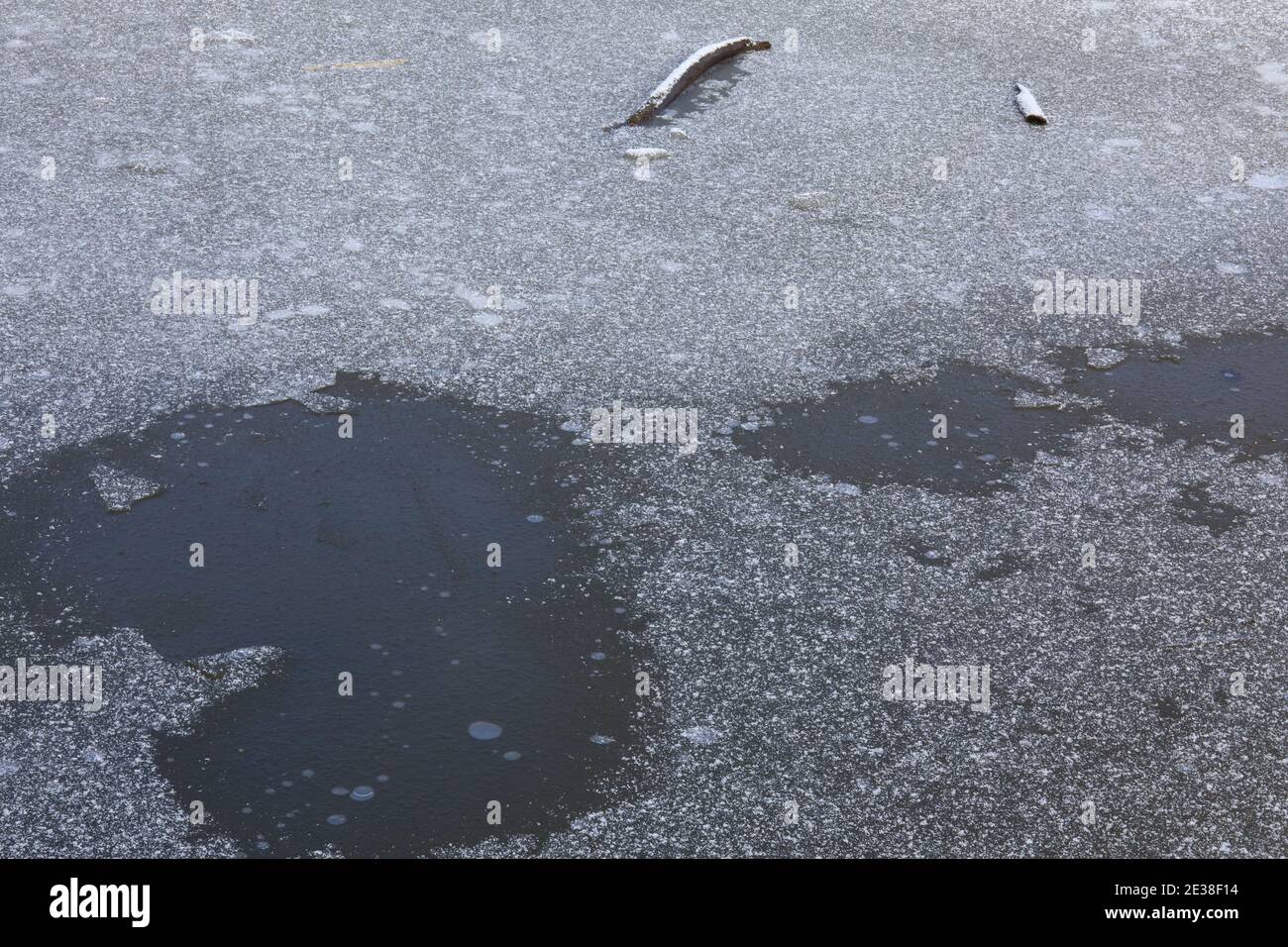 Frozen water surface Stock Photo - Alamy