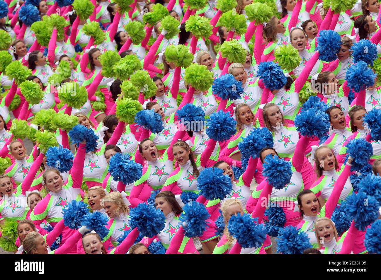 Cheerleaders Formation on the Grass Editorial Stock Image - Image of happy,  background: 129081264