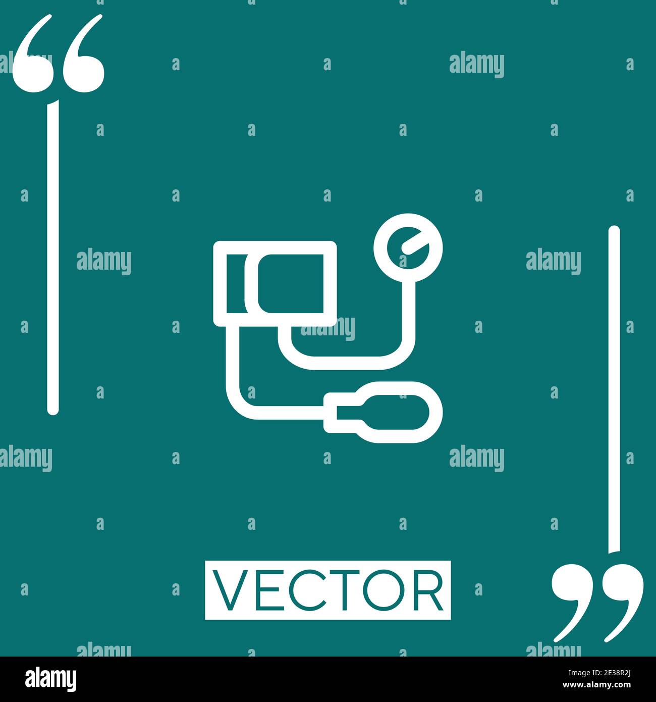 sphygmomanometer vector icon Linear icon. Editable stroked line Stock Vector