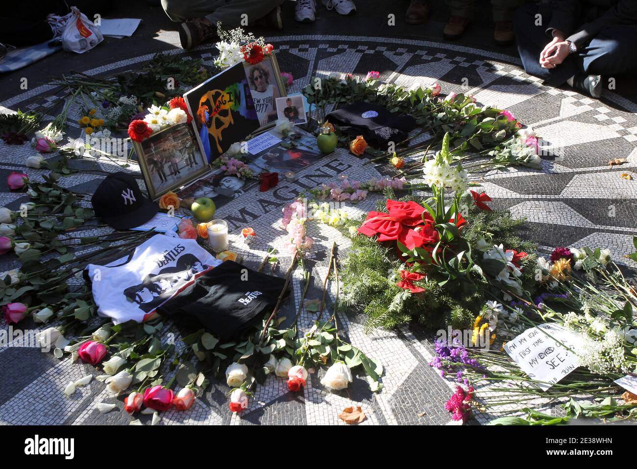Fans Gather At Strawberry Fields In Central Park To Commemorate The 30th Anniversary Of The Death Of John Lennon In New York Ny On December 8 10 Strawberry Fields Is Next To Fans Gather At Strawberry Fields In Central Park To Commemorate The 30th Anniversary Of The Death Of John Lennon In New York Ny On December 8 10 Strawberry Fields Is Next To