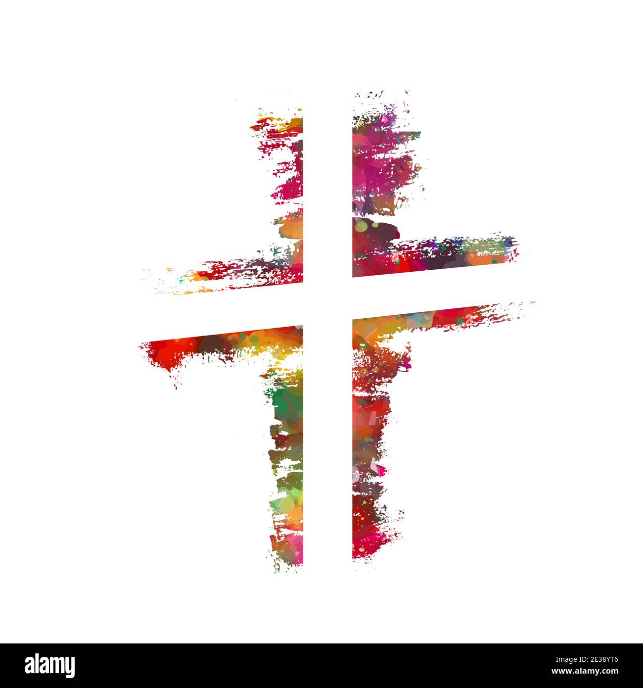 Colorful Cross Painting