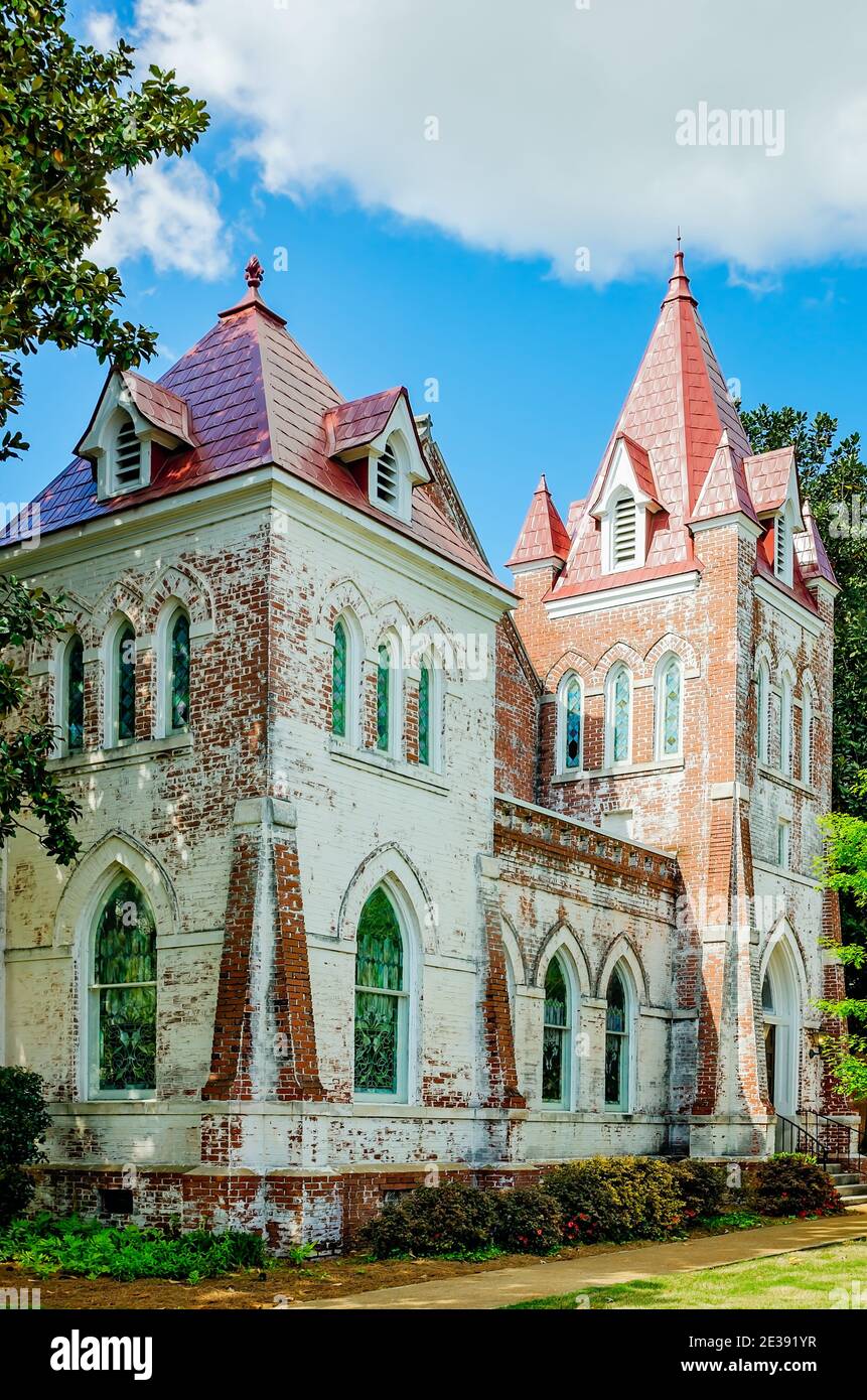 Fillmore Street Chapel is pictured, March 25, 2012, in Corinth, Mississippi. Fillmore Street Chapel is Corinth's oldest church building. Stock Photo