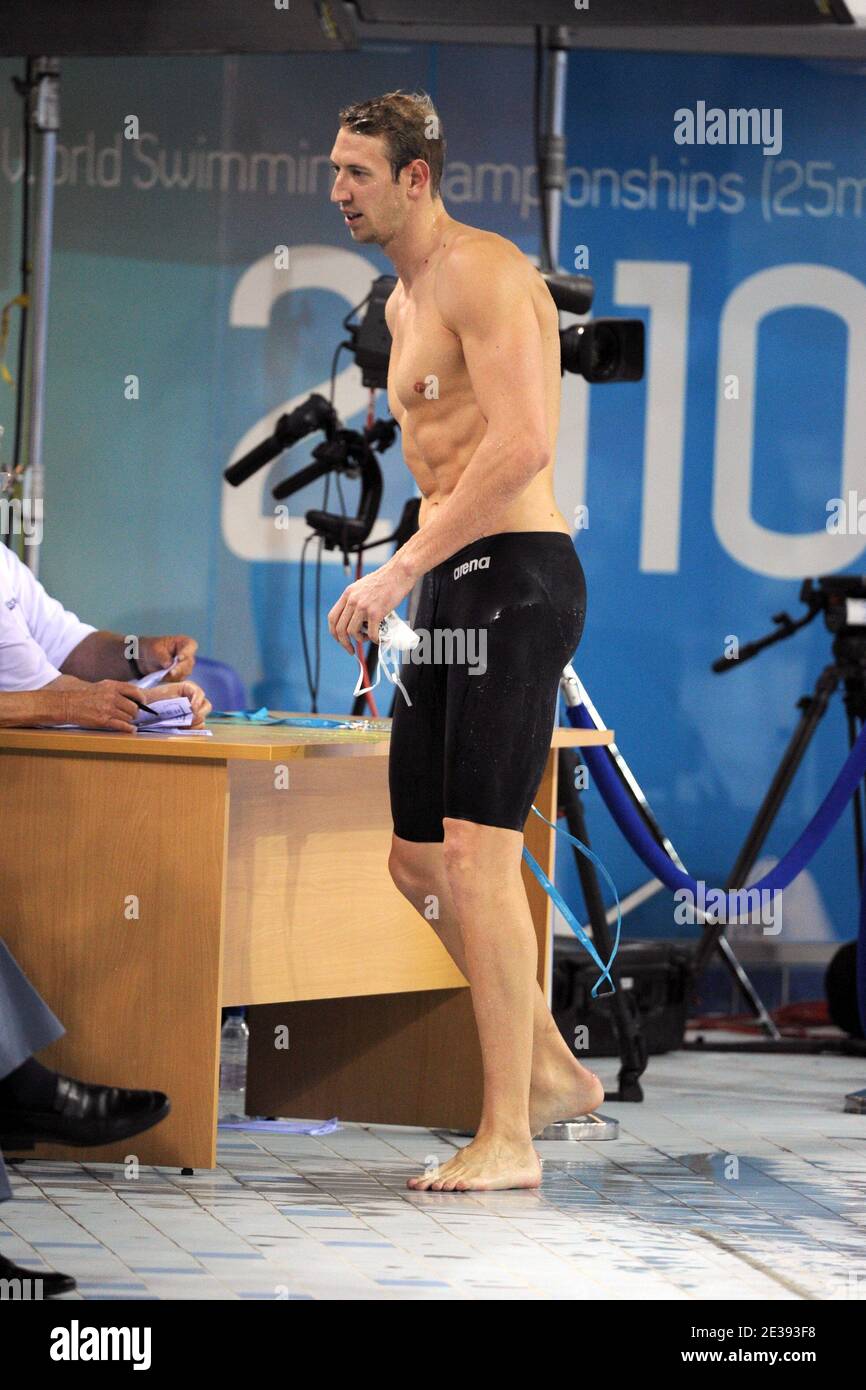 Alain Bernard seen during the World Swimming Championships (25m) at the