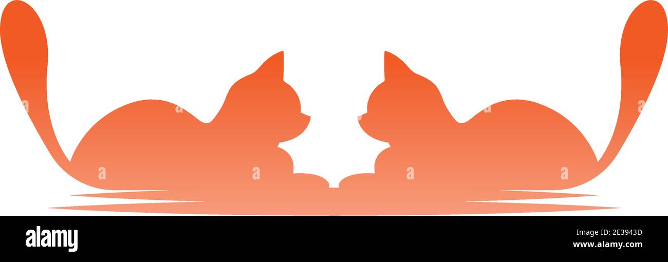 Cat  icon logo design illustration vector template Stock Vector
