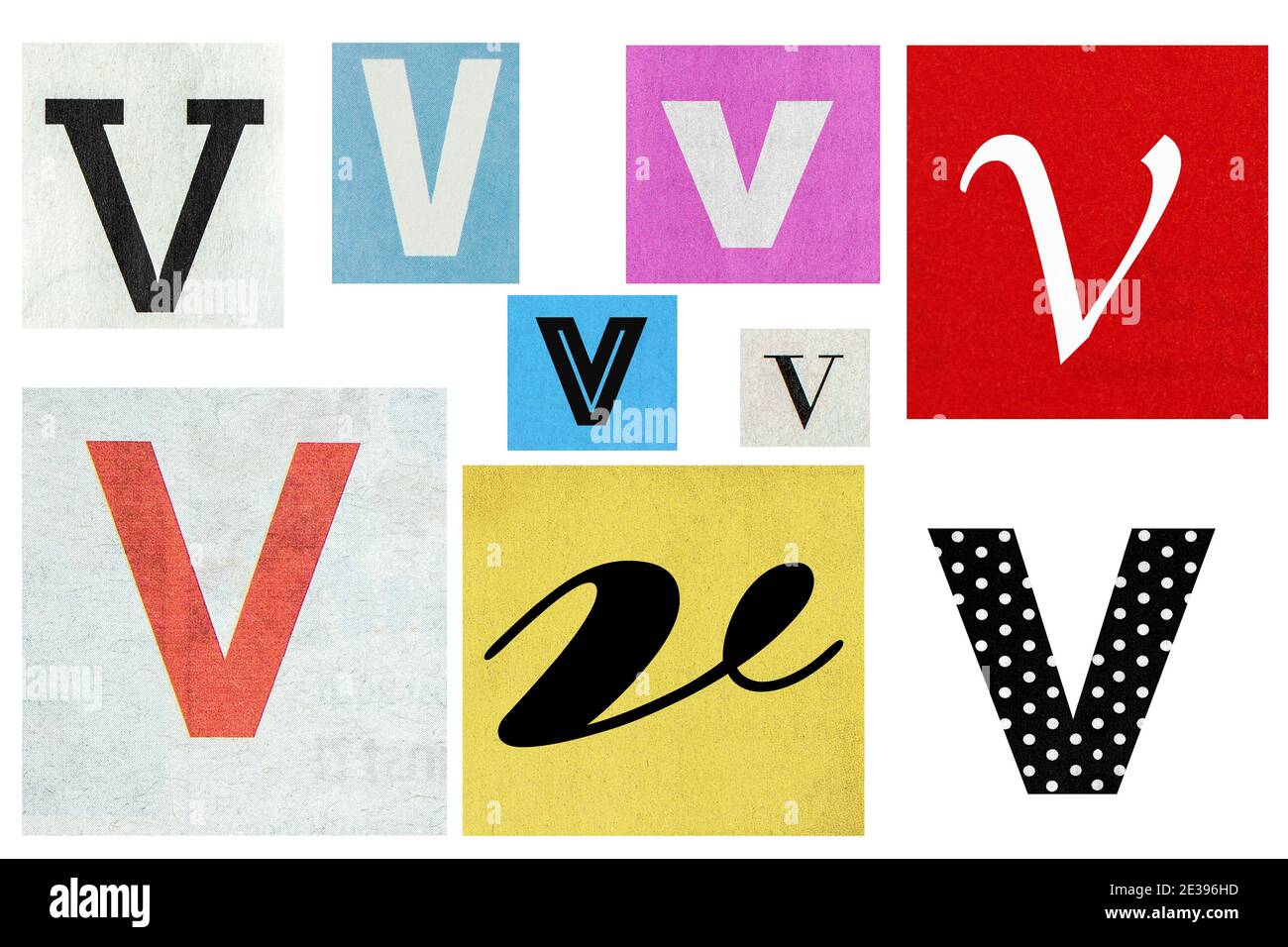 Letter v Cut Out Stock Images & Pictures - Alamy