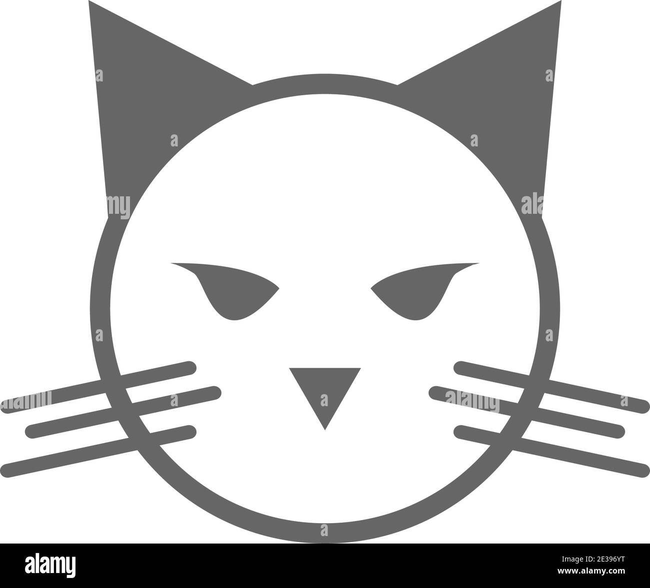 Catlovers Icon in Black on White Stock Vector - Illustration of