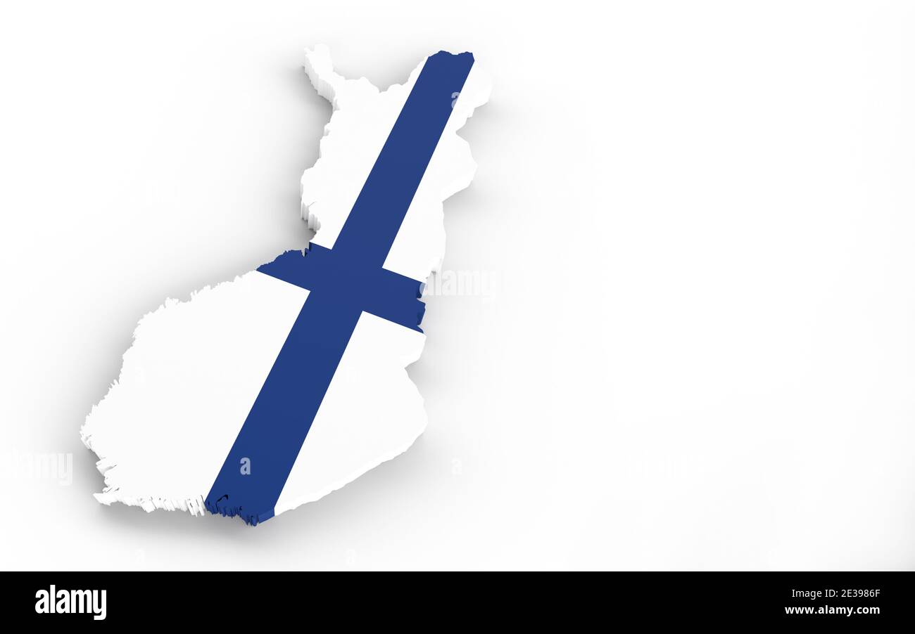 finland flag map