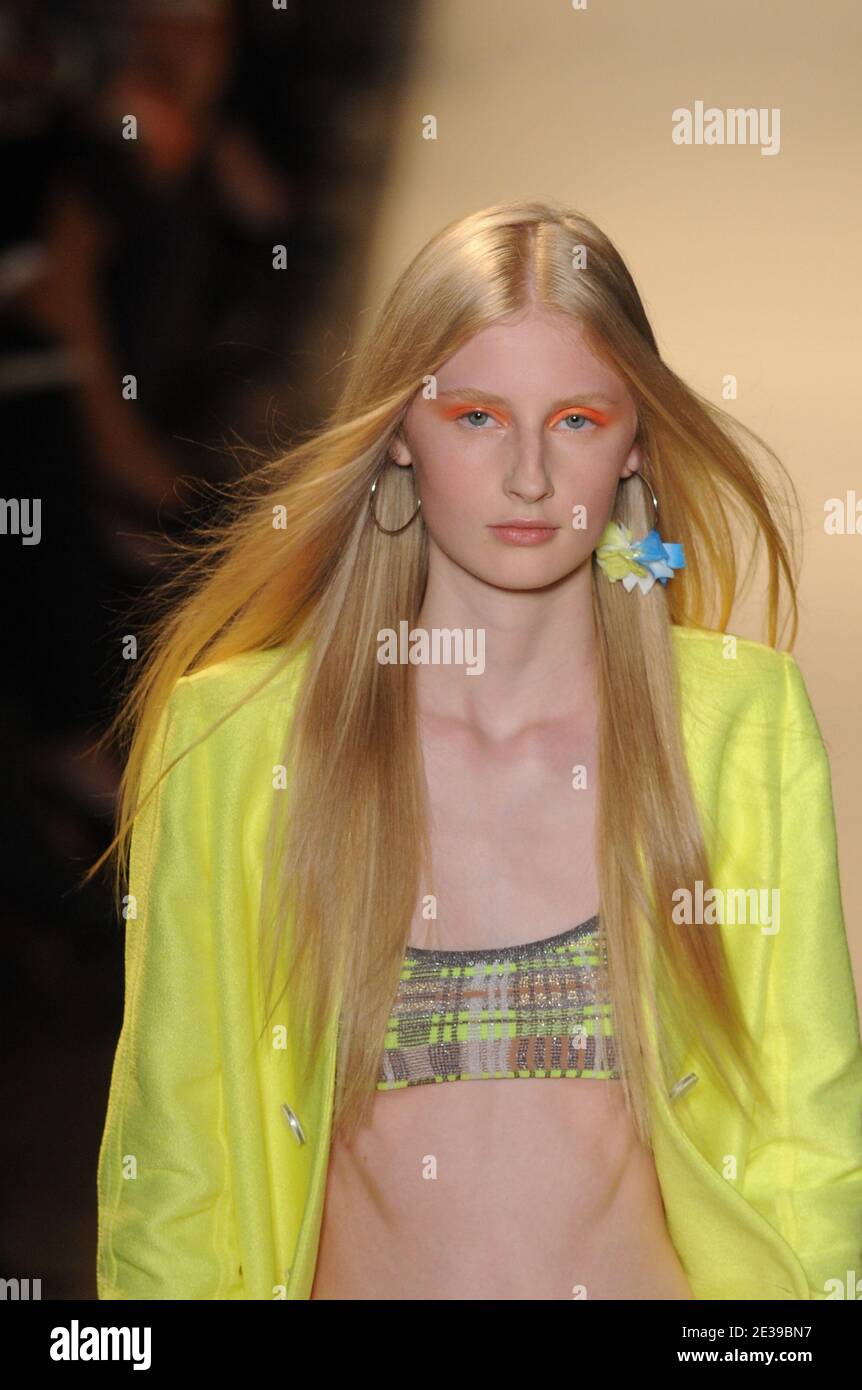 A model displays a creation by designer Vanessa Bruno for her springsummer 2011 readyto wear