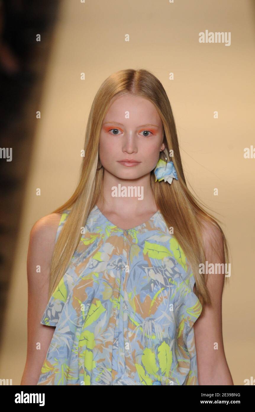 A model displays a creation by designer Vanessa Bruno for her springsummer 2011 readyto wear