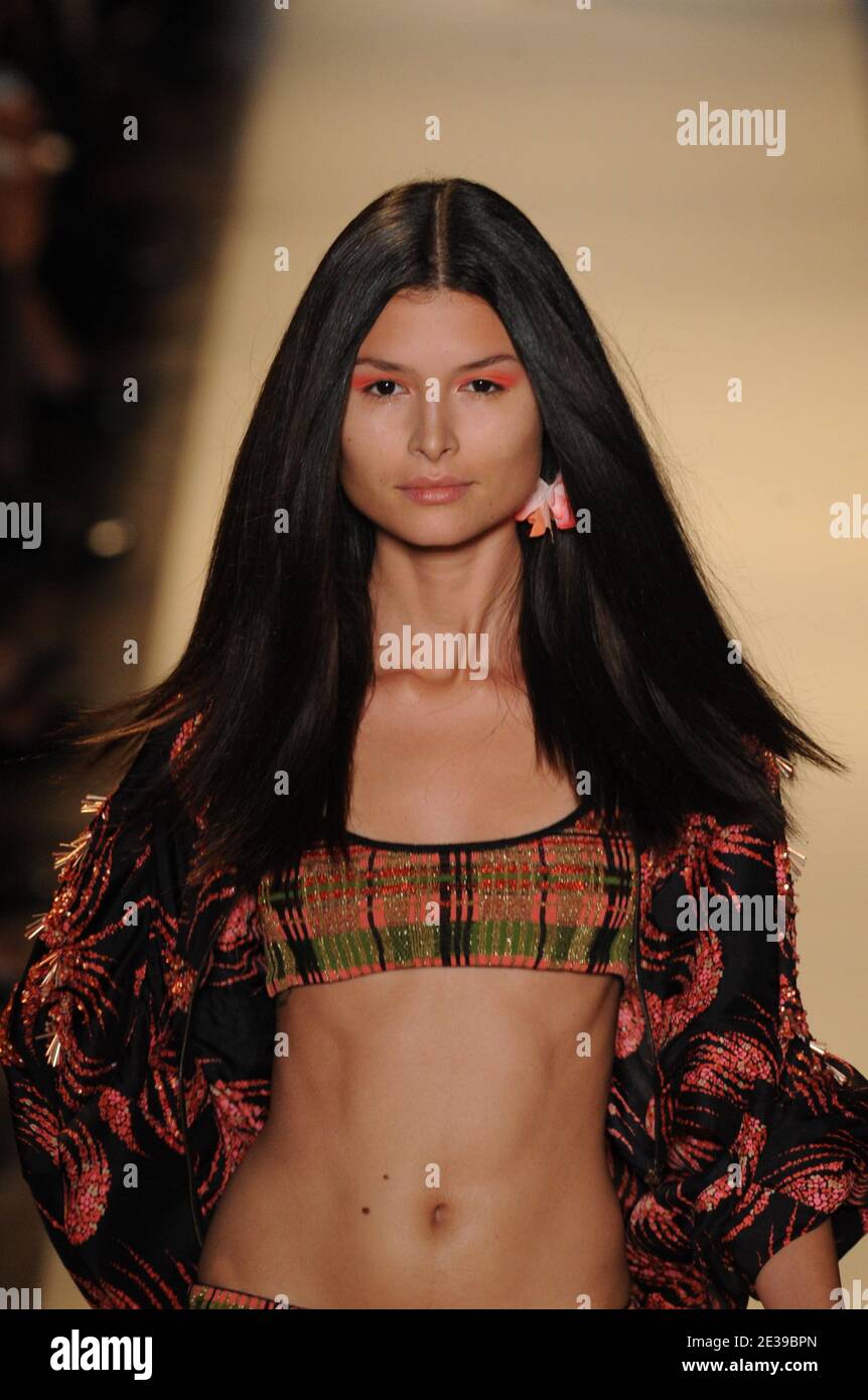 A model displays a creation by designer Vanessa Bruno for her springsummer 2011 readyto wear