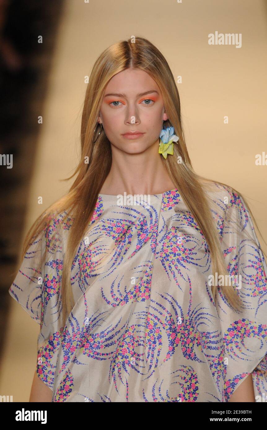 A model displays a creation by designer Vanessa Bruno for her springsummer 2011 readyto wear