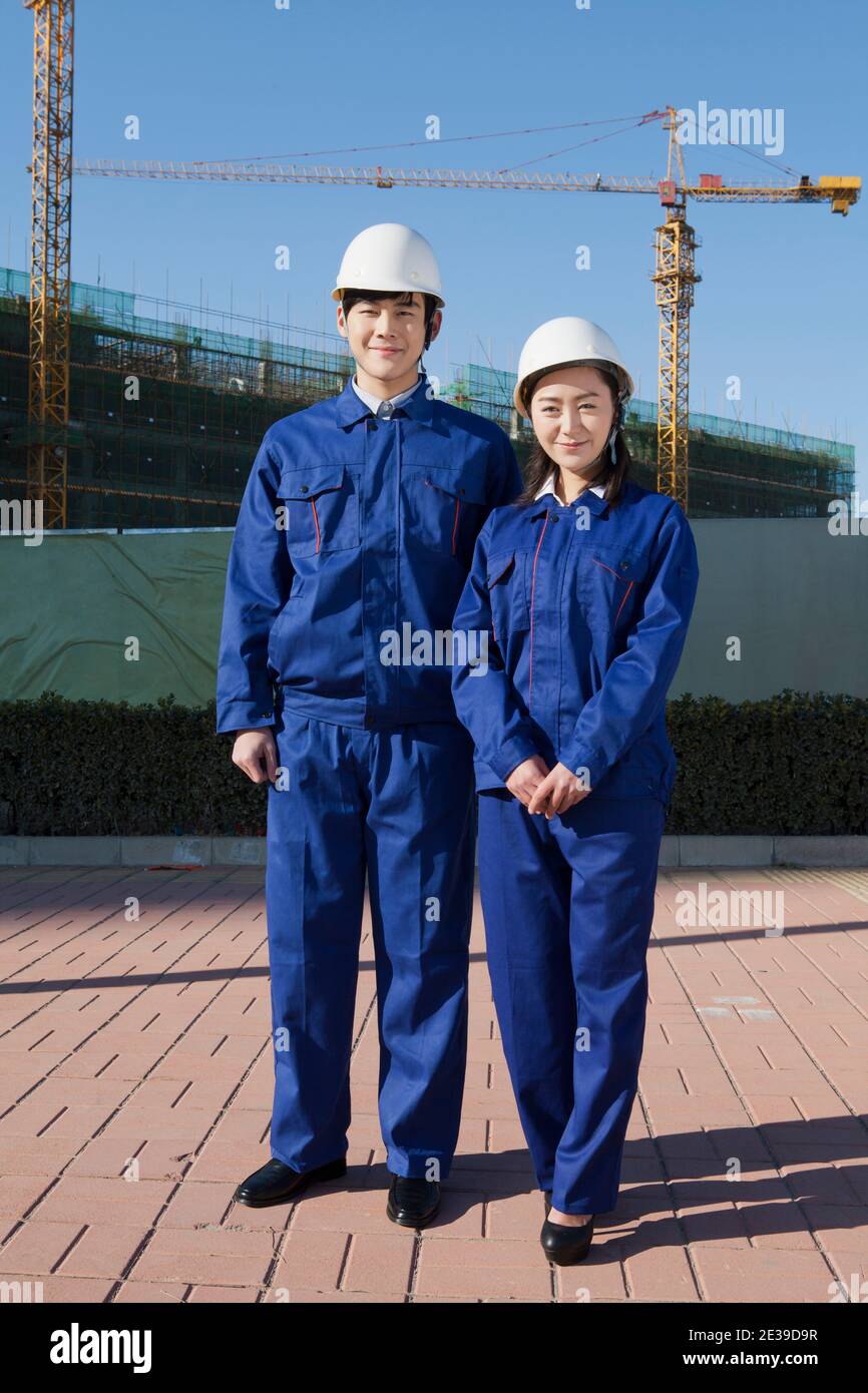 The Young Engineers working at construction field high quality photo ...