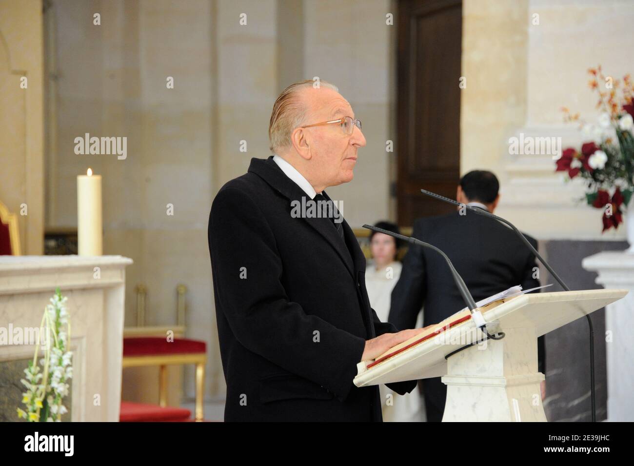 Yvon Gattaz, former President of Medef attending the Tribute to 1988 Nobel economics winner Maurice Allais at the Saint-Louis des Invalides church in Paris, France on October 16, 2010. Photo by Henri Szwarc/ABACAPRESS.COM Stock Photo