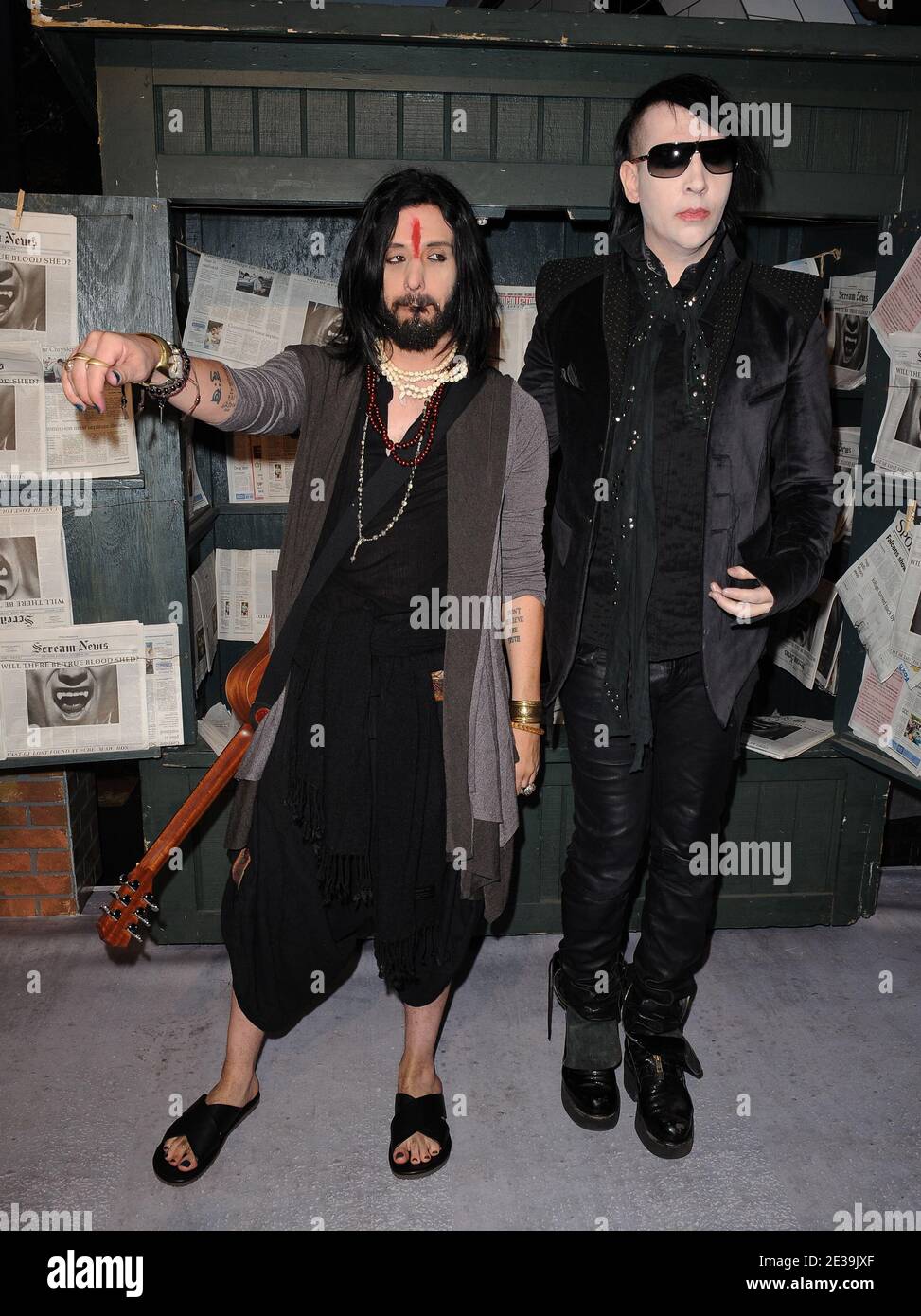 Twiggy Ramirez And Marilyn Manson Attend Spike Tv S Scream 2010 Held At The Greek Theatre On October 16 2010 In Los Angeles Ca Usa Photo By Lionel Hahn Abacapress Com Pictured Marilyn Manson
