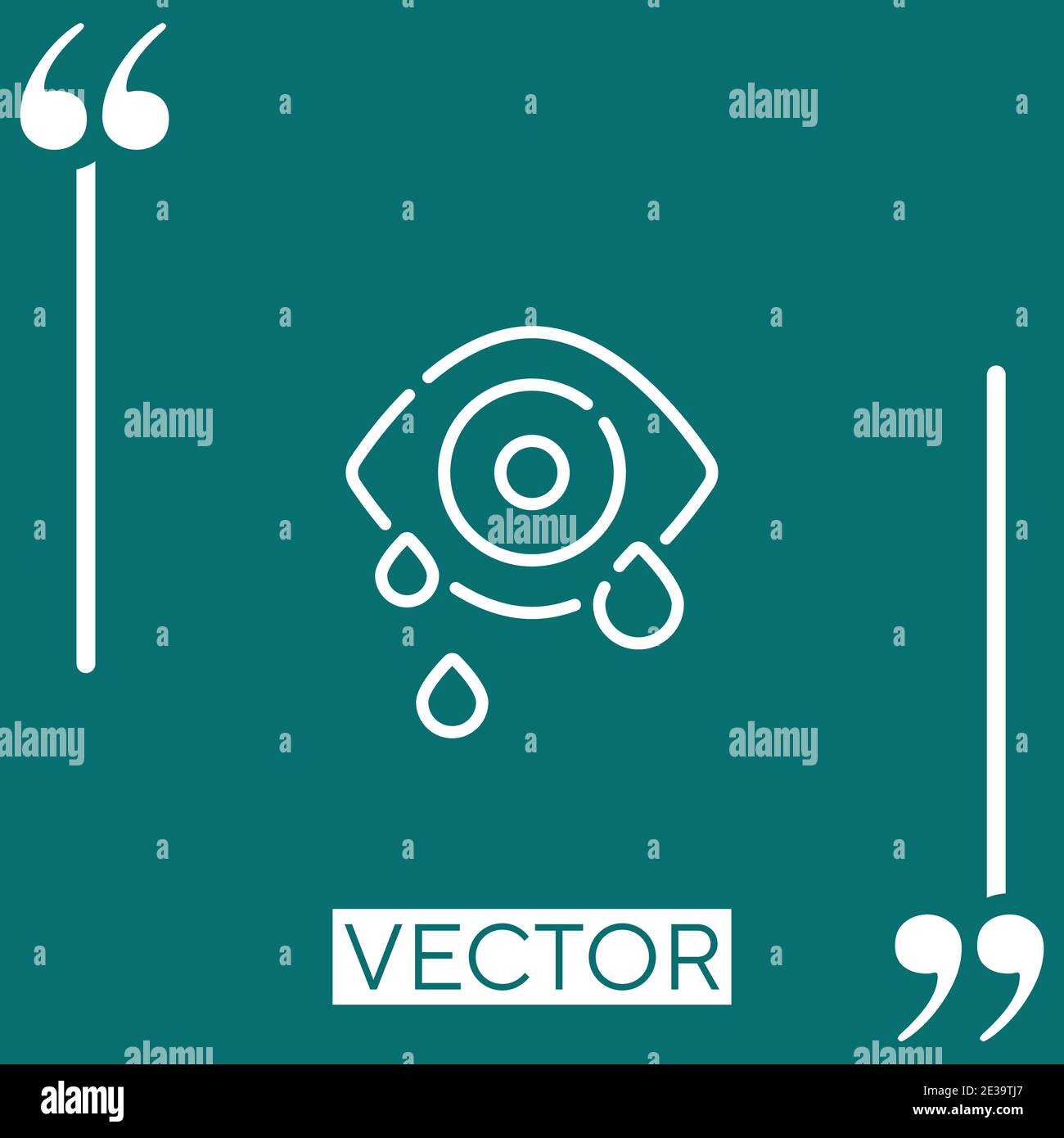 conjunctivitis vector icon Linear icon. Editable stroke line Stock Vector